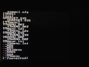 Captura del programa libfat en una consola NDSLite.
